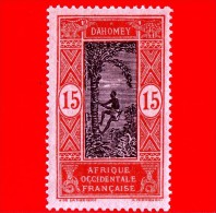 DAHOMEY - Africa Occidentale Francese - Nuovo - 1917 - Uomo Che Sale Su Palma - Man Climbing Oil Palm - 15 - Unused Stamps