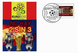 Spain 2012 - Eurocopa 2012 Spain The Champions - No Hay Dos Sin Tres FDC - First Day Cover - Championnat D'Europe (UEFA)