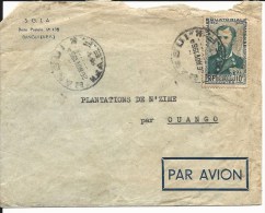 Lettre De Bangui A.E.F. Timbre 232 Seul Sur Lettre Pour Ouango 195?? - Briefe U. Dokumente