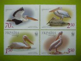 Ukraina 2007  Great White Pelicans Birds **  MNH 4st. - Pelikanen