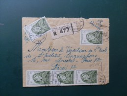 45/617  LETTRE  RECOOM. COTE D'IVOIRE  1951 - Briefe U. Dokumente