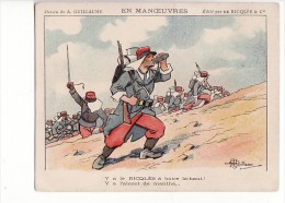 Carte 1920 Signée A . Guillaume ,en Manoeuvres :"y´a Le Ricqlès à Boire ;l´alcool De Menthe.." - Guillaume