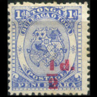 TONGA 1893 - Scott# 15 Arms Surch. 1/2p LH (XE892) - Tonga (1970-...)