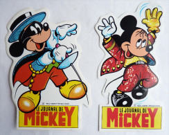 2 AUTOCOLLANTS MICKEY Pour   - Suppléments LE JOURNAL DE MICKEY 1979 -  Autocollant - Stickers