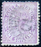 QUEENSLAND 1882 1shilling Queen Victoria USED Scott70 CV$7 - Used Stamps