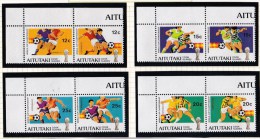 Aitutaki 1981 World Cup Football Espana 82 Set Of 8 MNH - Aitutaki