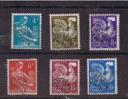 Lot Timbres Préoblitérés (sans Gomme) - 1953-1960