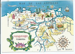 CP VENEZUELA, CARTE, AMERIQUE DU SUD - Venezuela