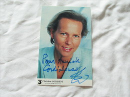 PHOTO DEDICASSE DECHRISTINE OCKRENT - Autografi