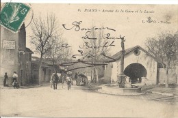 83 RIANS AVENUE DE LA GARE FONTAINE LAVOIR ATTELAGE PUB MENIER TBE - Rians