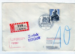 2201 Carta Certificada Berlin Alemania, Retour, Zuruck - Cartas & Documentos