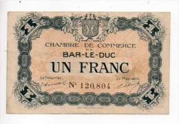 Billet Chambre De Commerce - Bar Le Duc - 1Fr - 4 Novembre 1920 - Sans Filigrane - Cámara De Comercio