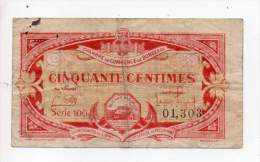 Billet Chambre De Commerce De Bordeaux - 50 Cts - Emission 1920 - Série 100 - Filigrane Abeilles - Cámara De Comercio