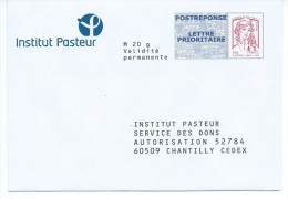 Entiers Postaux : Enveloppe Réponse Type Ciappa -Kavena Institut Pasteur 13P418 NF 316/12 ** - PAP : Antwoord /Ciappa-Kavena