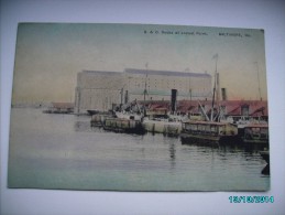 B. & O.   DOCKS AT LOCUST POINT  , BALTIMORE ,, Md.  , OLD POSTCARD , 0 - Baltimore