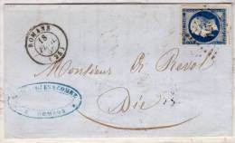 ROMANS - Lettre Adressée A DIE Avec PC 2718 (Ind.2)  Sur Yvert 14 Ab  (72994) - 1849-1876: Klassieke Periode