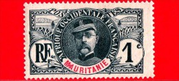MAURITANIA - Africa Occidentale Francese - AOF - 1906 - Generale Louis Faidherbe - 1 - Nuovi