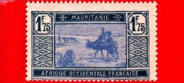 MAURITANIA - Africa Occidentale Francese - AOF - 1938 - Cammello - Crossing Desert - 1.75 - Neufs