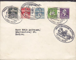 Denmark KUGLEPOSTEN, FREDERIKSHAVN - GÖTEBORG (Sweden) 1936 Cover Brief Hans Christian Andersen Stamps - Covers & Documents