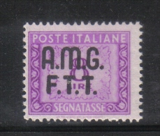 W2250 - TRIESTE , SEGNATASSE 8 Lire N. 11  **  MNH . Raro - Segnatasse