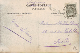 GRIFFE  ZK (Remouchams) PZ (B) LIEGE 1907" + Griffe "RIVAGE" - Linear Postmarks