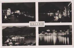 Carte Postale Ancienne,SUISSE,SWITZERLA ND,SWISS,HELVETIA,SCHWEIZ ,SVIZZERA,TESSIN,LUGANO EN 1951,LA NUIT - Lugano