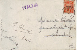 GRIFFE  ZK (WALZIN)  "ANSEREMME 1912" + Violette Griffe "WALZIN" - Langstempel