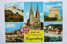(5/6/93) AK "Regensburg" Gruß Aus Dem Donautal, Mehrbildkarte Mit 5 Ansichten - Regensburg
