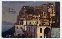 Italie--près Naples--CAPRI--1917--La Terrasse Du Funiculaire (petite Animation) N°167 éd Trampetti & Migliaccio - Altri & Non Classificati