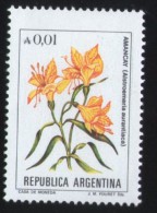 Argentine 1985 Avec Gomme Stamp Plante Alstroemeria Aurantiaca Lys Des Incas - Neufs