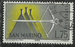SAN MARINO 1966 ESPRESSI SPECIAL DELIVERY ESPRESSO BALESTRA LIRE 75 USATO USED - Sellos De Urgencia