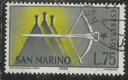 SAN MARINO 1966 ESPRESSI SPECIAL DELIVERY ESPRESSO BALESTRA LIRE 75 USATO USED - Francobolli Per Espresso