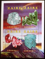 ZAIRE Mineraux, Yvert 1529/32 ** MNH, Neuf Sans Charniere - Minerales