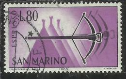 SAN MARINO 1966 ESPRESSI SPECIAL DELIVERY ESPRESSO BALESTRA LIRE 80 USATO USED - Eilpost