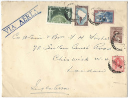 ARGENTINA - ARGENTINE - 1949 - Via Aerea - Air Mail - 5 Stamps - Viaggiata Per Chiswick, England - Brieven En Documenten