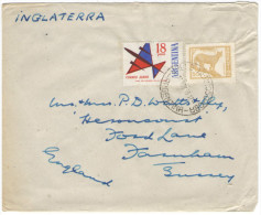 ARGENTINA - ARGENTINE - 1968 - 2 Stamps - Viaggiata Da Valle Hermoso, Cordoba Per Farnham - Lettres & Documents