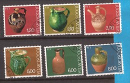 1976  1649-54  ARTE  JUGOSLAVIJA JUGOSLAWIEN  MUSEUMSEXPONATE TOEPFERERZEUGNISSE  USED - Used Stamps