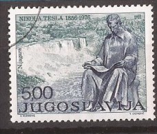 1976  1655  TESLA  JUGOSLAVIJA JUGOSLAWIEN  NIKOLA TESLA  DENKMAL PHYSIKER  CASCADE NIAGARA USED - Gebraucht