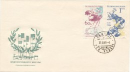 Czechoslovakia / First Day Cover (1961/02 C), Praha 1 (c) - Theme: World Figure Skating Championships, Rugby - Rugby