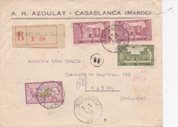 MAROC  LETTRE RECOMMANDEE POUR LA BELGIQUE - Covers & Documents