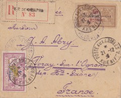 MAROC  LETTRE RECOMMANDEE POUR LA FRANCE CACHET MILITAIRE  1926 - Storia Postale