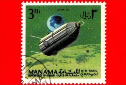 MANAMA - 1968 - Ricerca Nello Spazio - Sonde - Luna 10 - 3 - Posta Aerea - Manama