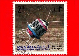 MANAMA - 1968 - Ricerca Nello Spazio - Sonde - Lunik 3 - 2 - Posta Aerea - Manama