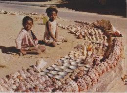 MADAGASCAR,prés Canal Du Mozambique,afrique,FILLE  MARCHANDE DE COQUILLAGES,ENFANTS DE MARCHAND,métier - Madagascar