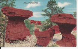Carte Postale Colorado 1920 : Garden Of The Gods : Two Mushrooms - Rocky Mountains