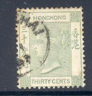 HONG KONG, Postmark 'SHANGHAI' On Victoria 30c Green VFU, SGz802, Cat £40 - Oblitérés