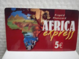 Prepaidcard Belgium Africa Express  Used Rare - Cartes GSM, Recharges & Prépayées