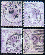 VICTORIA 1884 2d Queen Victoria USED 4 Stamps - Usati