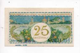 Billet Chambre De Commerce De Nice - 25 Cts - Série 9 - Sans Filigrane - Chambre De Commerce