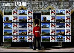GREAT BRITAIN - 2009  CASTLES OF ENGLAND  GENERIC SMILERS SHEET   PERFECT CONDITION - Feuilles, Planches  Et Multiples